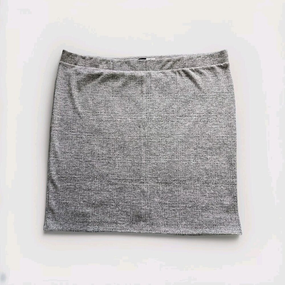 Torrid Studio NWT Gray Marled Double Knit Midi Pencil Skirt Slit Plus Size 5X